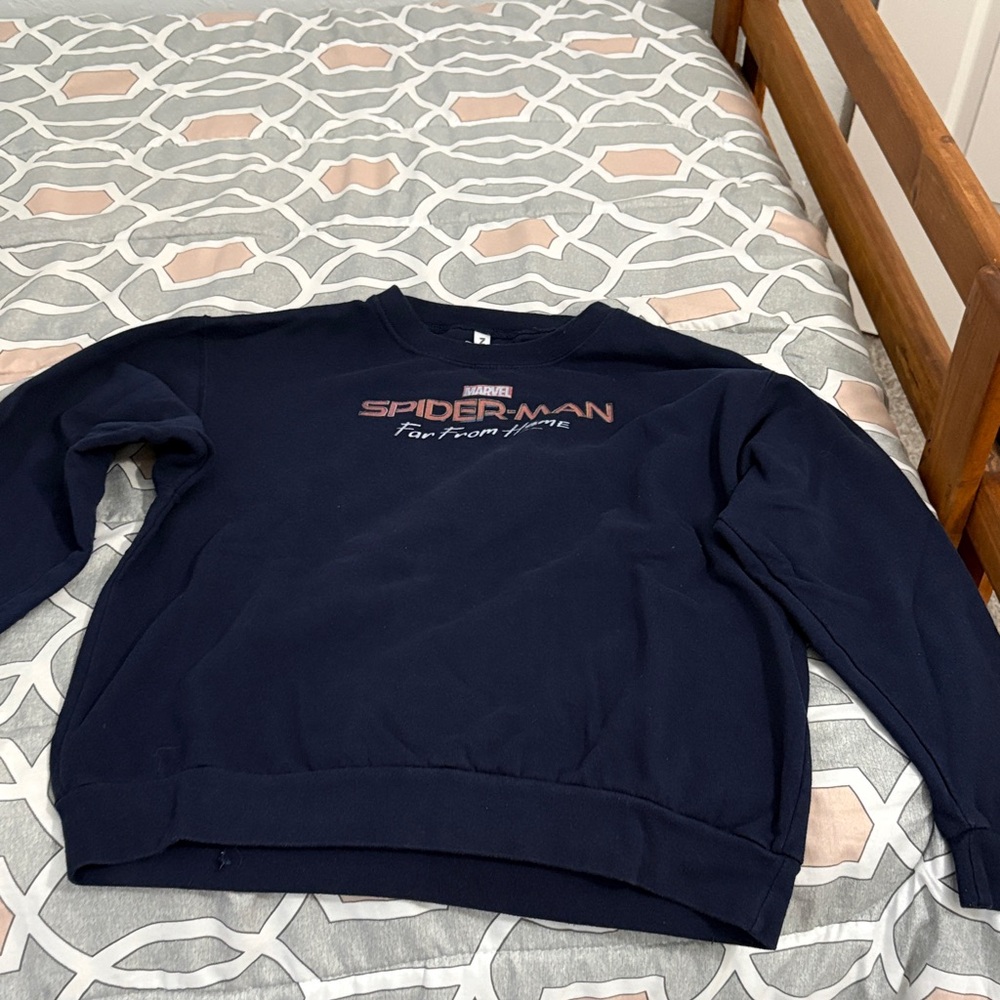 Marvel Spider-Man Far From Home Navy Crewneck Sweater
